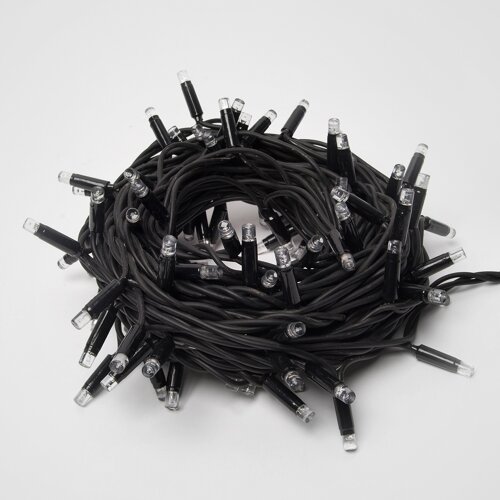 ULD-S1000-120-DBA BLUE IP67 Гирлянда светодиодная с контроллером, 10м, 120 светодиодов, Синий свет, Провод черный - фото 4