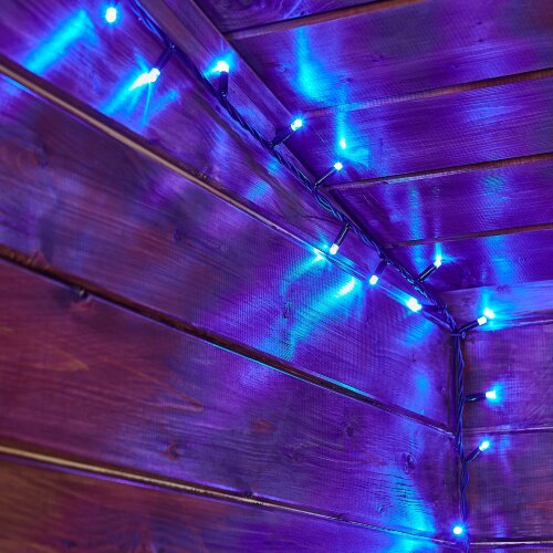 ULD-S1000-120-DBA BLUE IP67 Гирлянда светодиодная с контроллером, 10м, 120 светодиодов, Синий свет, Провод черный - фото 8