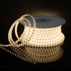 Светодиодная лента 220 В 14,4 Вт/м 120 Led/м 2835 IP65, дневной белый 4200K, 50 м Лента светодиодная 220V 14,4W 120Led 2835 IP65 дневной белый, 50 м