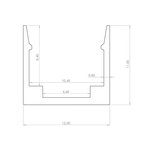 T1010 профиль алюминиевый 10мм - фото II