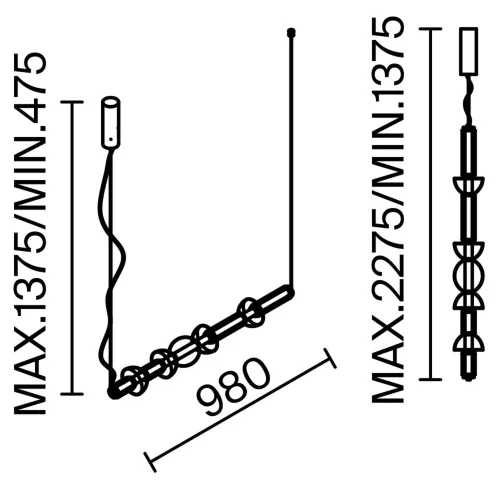 Подвесной светильник Cosmo 3000К 39Вт (Латунь) - фото 3