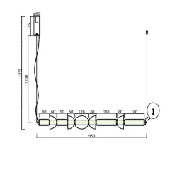 Подвесной светильник Cosmo 3000К 39Вт (Латунь)
