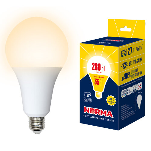 LED-A95-35W-3000K-E27-FR-NR Лампа светодиодная, Форма A, матовая, Серия Norma, Теплый белый свет 3000K, Картон - фото 4