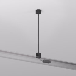 Подвод питания для подвесного монтажа трека SMART BASE, АС 220-240V, IP20, 5м, черный, алюминий, Denkirs TR2124-BK