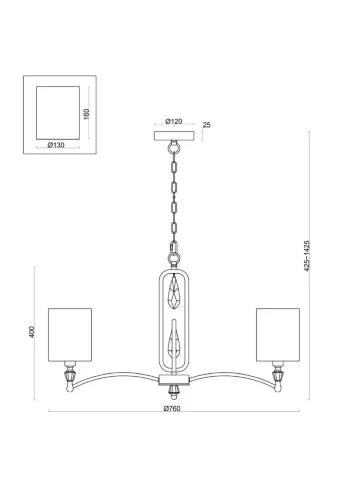 Подвесной светильник Freya FR1007PL-07N (Никель) - фото 3
