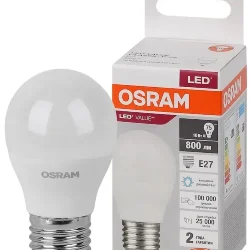 Лампа светодиодная LV 10SW/6500K (=75W) E27 | LED Value 2Y | Шарик | - OSRAM