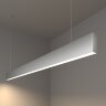 Линейный светодиодный подвесной односторонний светильник 128см 25Вт 4200К серебряный - фото 1