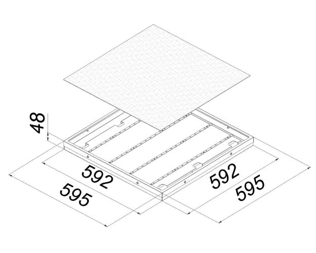 Подвесной офисный светодиодный светильник Армстронг 30 Вт IP54 595x595x48 мм 6000К Опал - фото 2