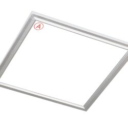 Светодиодная панель 295x295x10мм 24 Ватт с серой рамкой 6000К с Бап-1