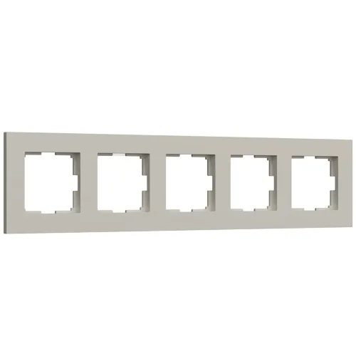 W0052917/ Рамка на 5 постов Slab (дымчатый софт) W0052917 - фото