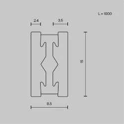 Шинопровод 1 м Flarity платина (Платина)