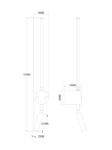 Настенный светильник (бра) FR6063WL-L24B Тайна 10 Вт LED (Черный) FR6063WL-L24B - фото 10