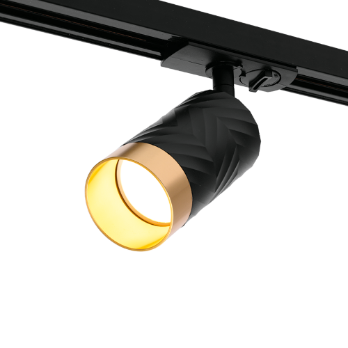 Трековый светильник WOLTA WTL-GU10/09BG под лампу GU10 Черный / Золотой LINEA - фото 4.