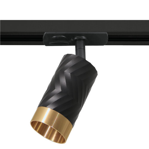 Трековый светильник WOLTA WTL-GU10/09BG под лампу GU10 Черный / Золотой LINEA - фото 7.