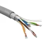 Кабель витая пара F/UTP кат.5E 4х2х24AWG solid CCA PVC Simple сер. (м) Эра Б0044440 - фото 3
