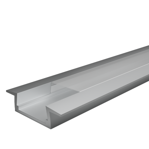 Профиль алюминиевый встраиваемый WOLTA WAP-I 22/6/2000-A серый 6х22х2000мм - фото 1.