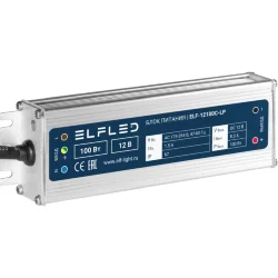 Блок питания герметичный компактный ELF, 12В, 100Вт, металл, IP67