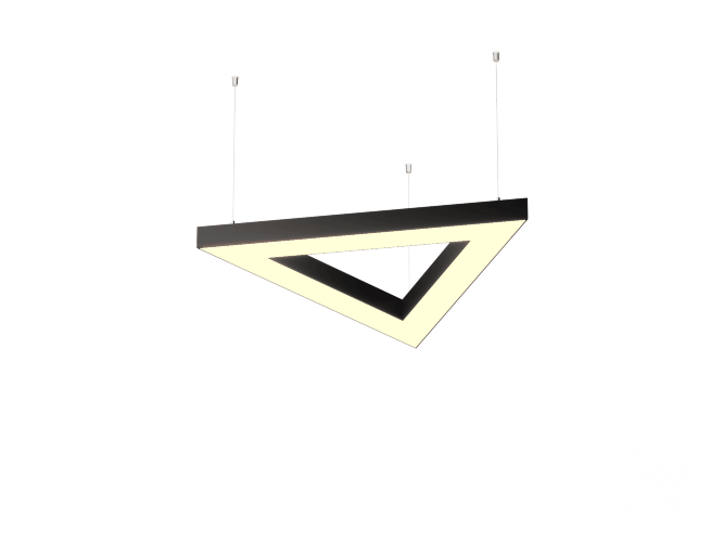 Светильник Треугольник S50 (RAL9005/3x398/LT70 — 3K/26W) - фото 1