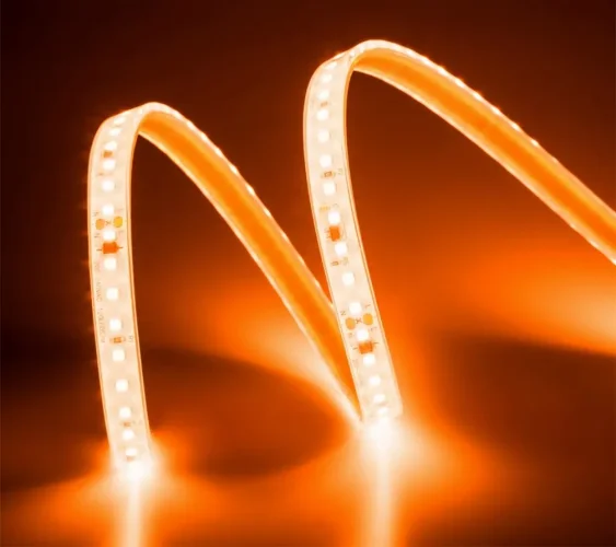 Лента светодиодная ELFLED 120SMD диодов (2835), 220В, IP67, 1м, оранжевый - фото