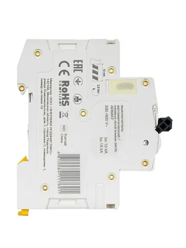 Выключатель автоматический модульный 1п C 10А M10N ARMAT IEK AR-M10N-1-C010 - фото 5