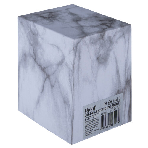 UUL-P41A 6W-GU10 IP65 MARBLE Светильник уличный, под лампу GU10, Архитектурный накладной, Цвет корпуса мрамор, TM Uniel - фото 3
