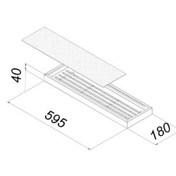 Универсальный офисный светодиодный светильник 40 Вт IP44 595x180x40 мм 6000K Опал