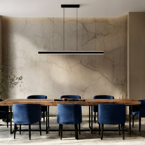 Светильник подвесной RAYLINE, 30 Вт, 3000–4000К, L1200?H1500 мм, металл, черный, свет вверх/вниз. Фото 5