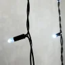 Гирлянда Бахрома с Колпачком 3,2 x 0,9 м Белая 220В, 168 LED, Провод Черный ПВХ, IP65. Фото 3.