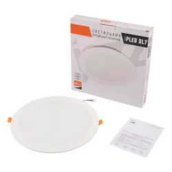 Светильник светодиодный PLED DL7 WH Downlight 24Вт 4000К 220х26мм IP54 ДВО встраив. Pro JazzWay 5042568