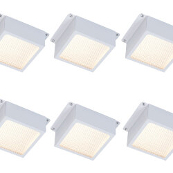 Универсальный офисный светодиодный светильник Грильято комплект 6 шт 48 Вт IP20 100x100x40 мм 3000K Призма