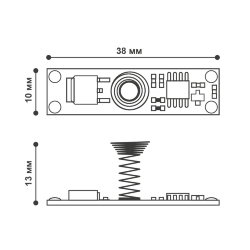 Выключатель с датчиком касания и функцией диммирования WOLTA WLS-SEN-01 12/24 В, 60/120 Вт для установки в профиль высотой 6 мм