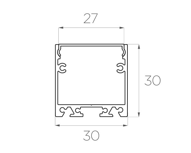 Профиль накладной алюминиевый LC-LP-3030-2 Anod - фото 3