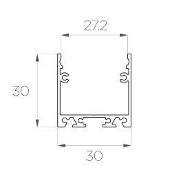 Профиль накладной алюминиевый LC-LP-3030-2 Anod