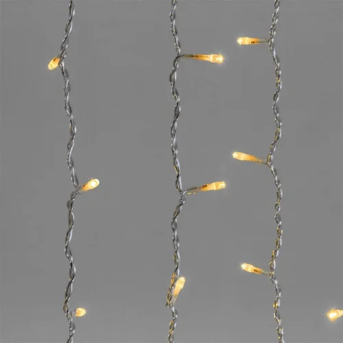 Гирлянда Занавес 1 x 6 м Желтый 220В, 600 LED, Провод Прозрачный ПВХ, IP54. Фото 3.