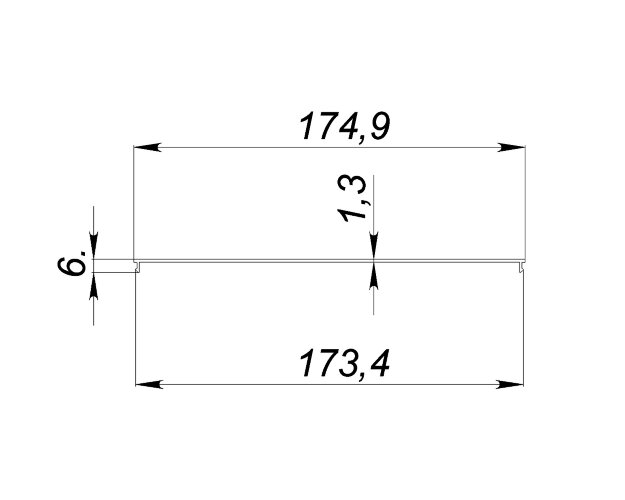 Рассеиватель поликарбонатный для профиля LC-LRM-P175-2 прозрачный - фото 2