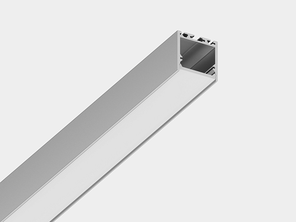 Подвесной/накладной алюминиевый профиль Design LED LS3535, 2500 мм, анодированный, LS.3535-R - фото