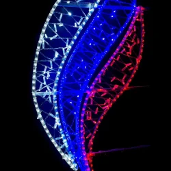 Светодиодная Консоль «Звезда с Российским Флагом» 60 х 200 см, Триколор, 220В