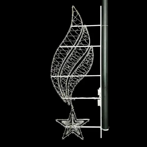 Светодиодная Консоль «Звезда с Российским Флагом» 60 х 200 см, Триколор, 220В. Фото 4.