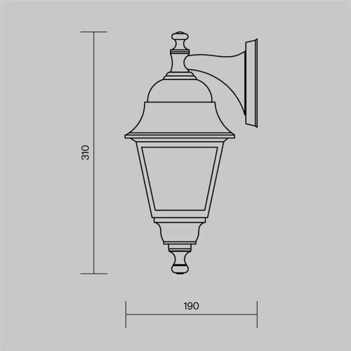 Настенный светильник (бра) Abbey Road E27х1 60Вт IP 44 (Черный) - фото 8