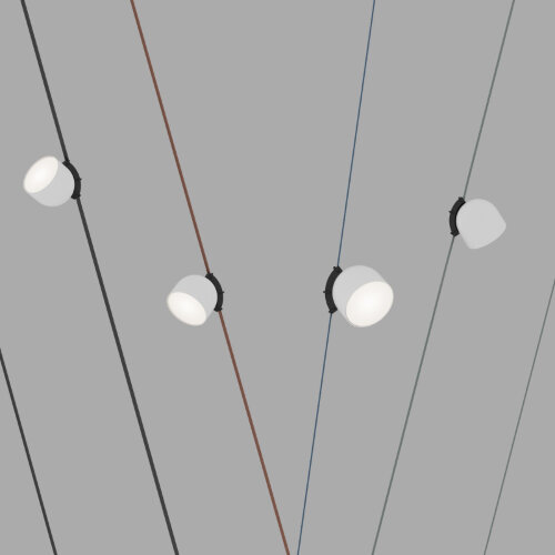 DK5542-WH+BK Поворотный светильник для трека-ремня Belty, серия Spot, со светодиодом, D100*H107мм, 48V DC, 12W, RA90, 120°, 4000K, IP20, белый с черным, алюминий. Фото 3
