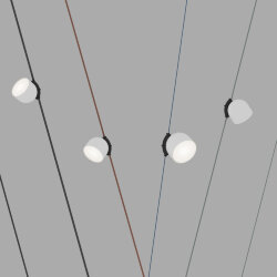 Поворотный светильник для трека-ремня Belty, серия Spot, со светодиодом, D100*H107мм, 48V DC, 12W, RA90, 120°, 4000K, IP20, белый с черным, алюминий, Denkirs DK5542-WH+BK