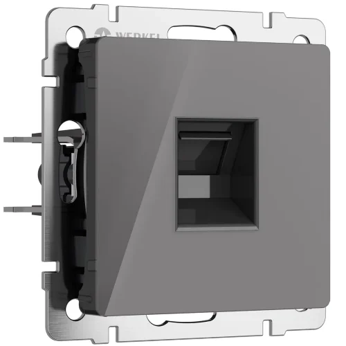 Розетка Ethernet RJ-45 (графит акрил) W1181044 - фото