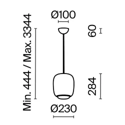 Подвесной светильник Brio 3000К 12Вт (Серый)