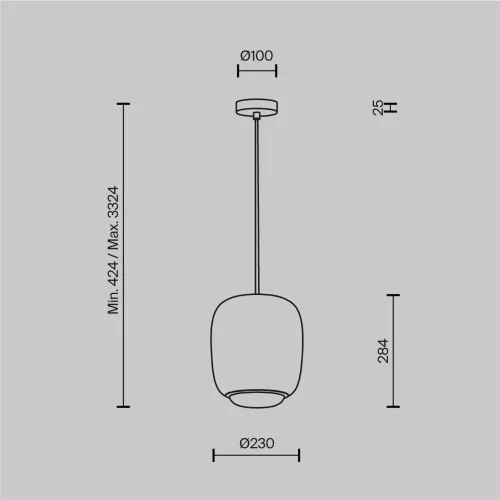 Подвесной светильник Brio 3000К 12Вт (Серый) - фото 7