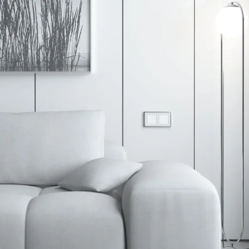 Сенсорный выключатель одноклавишный с подсветкой (белый) W4512001 - фото 3