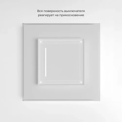 Сенсорный выключатель одноклавишный с подсветкой (белый) W4512001 - фото 6