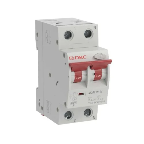 Выключатель автоматический дифференциального тока 2п (1P+N) C 50А 30мА тип A 6кА MDR63N YON MDR63N-1N2C50-A - фото