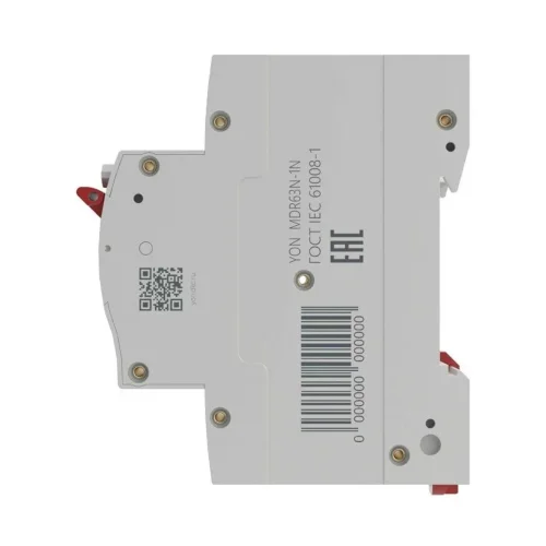 Выключатель автоматический дифференциального тока 2п (1P+N) C 50А 30мА тип A 6кА MDR63N YON MDR63N-1N2C50-A - фото 3