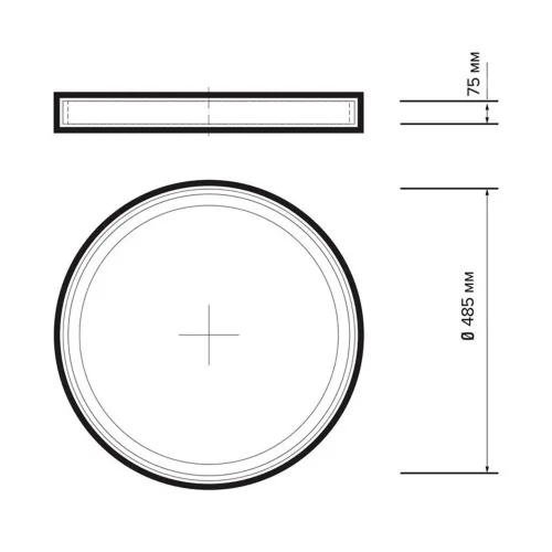 Светильник светодиодный декоративный PPB PINE 60Вт 4000К IP20 D485х75 настенно-потолочный бытовой JazzWay 5052666 - фото 7