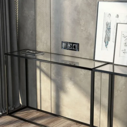 Рамка из стекла на 3 поста Diamant черный W0031208 - фото 2